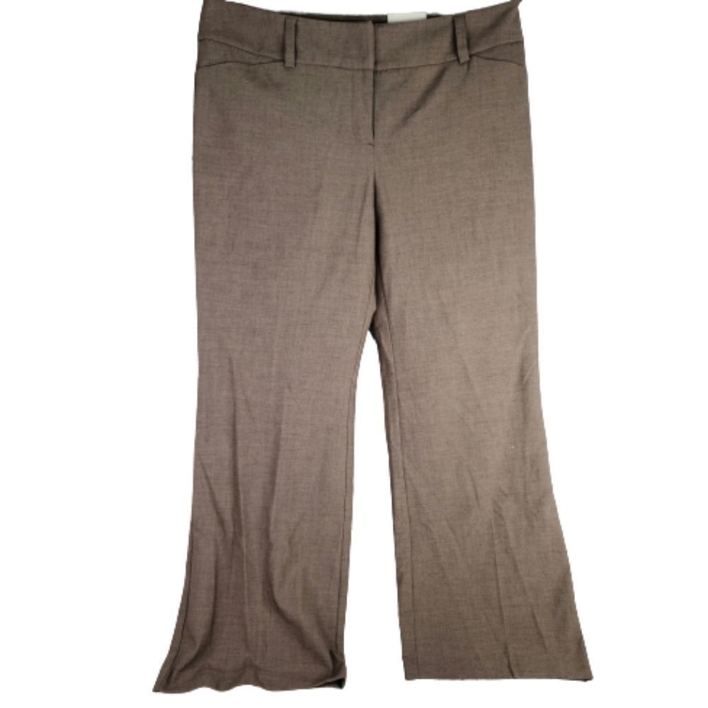 Apt 9 AVA Dress Pants Brown Wide Leg Flat Front